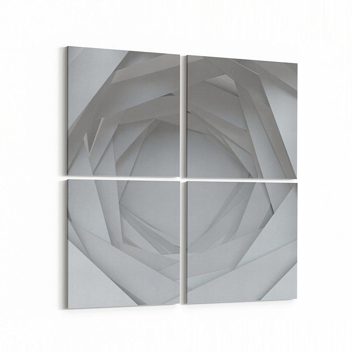 Olla 10442K4 Abstract Tünel Görsel Kare 4'lü Kanvas Tablo (Ölçü: 145X145)