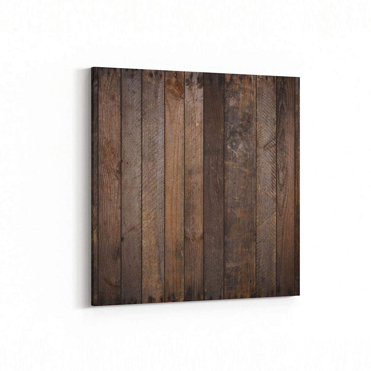 Olla 11971K Ahşap Desen Görseli Kare Kanvas Tablo (Ölçü: 100X100)