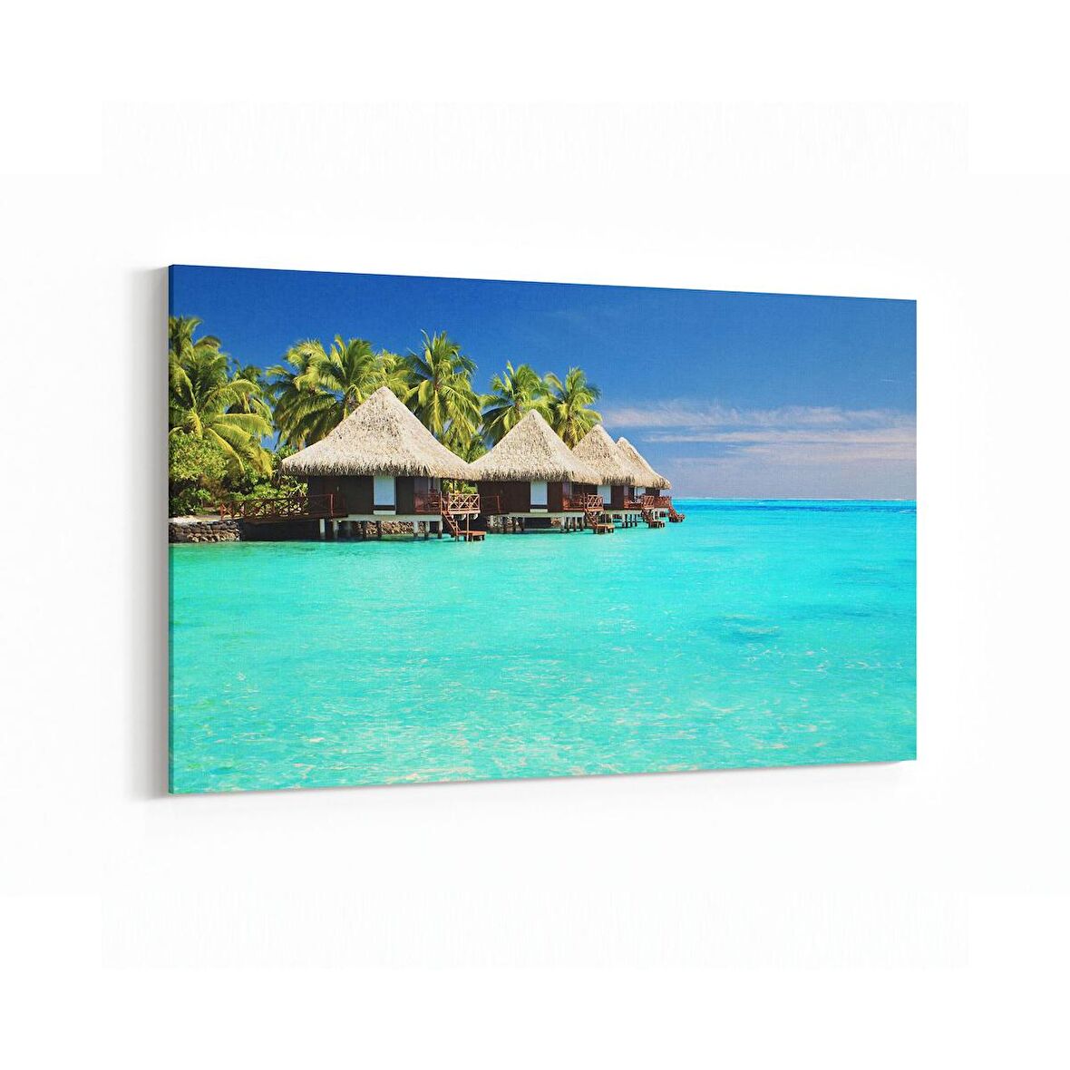 Olla 16637Y Kumsal / Sahil Görseli Yatay Kanvas Tablo (Ölçü: 70X50)