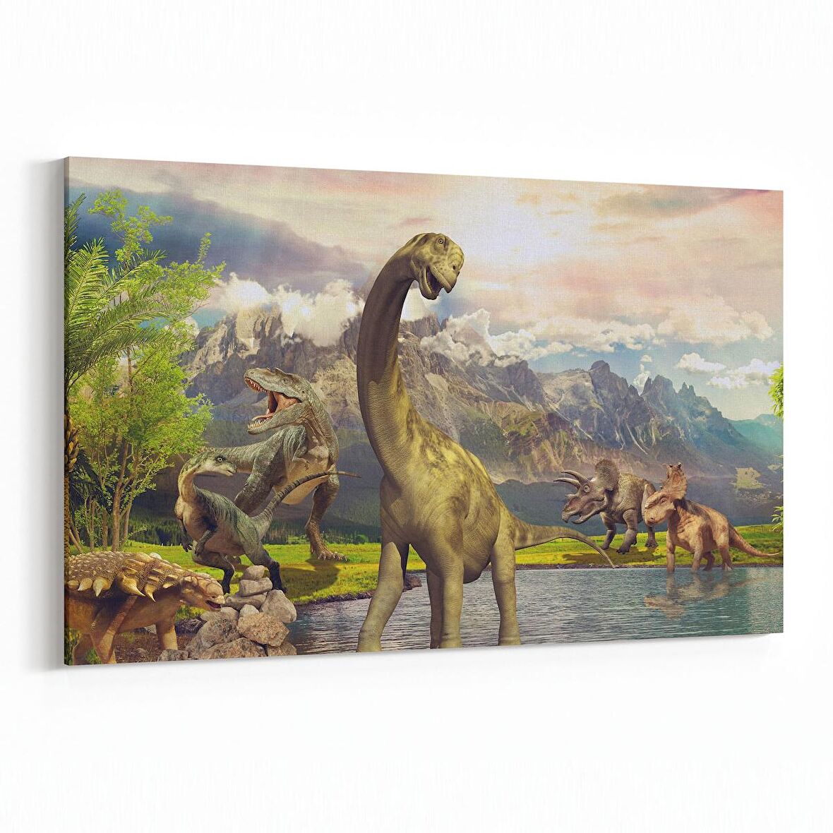 Olla 12476Y Hayvanlar Alemi Görseli Yatay Kanvas Tablo (Ölçü: 120X80)