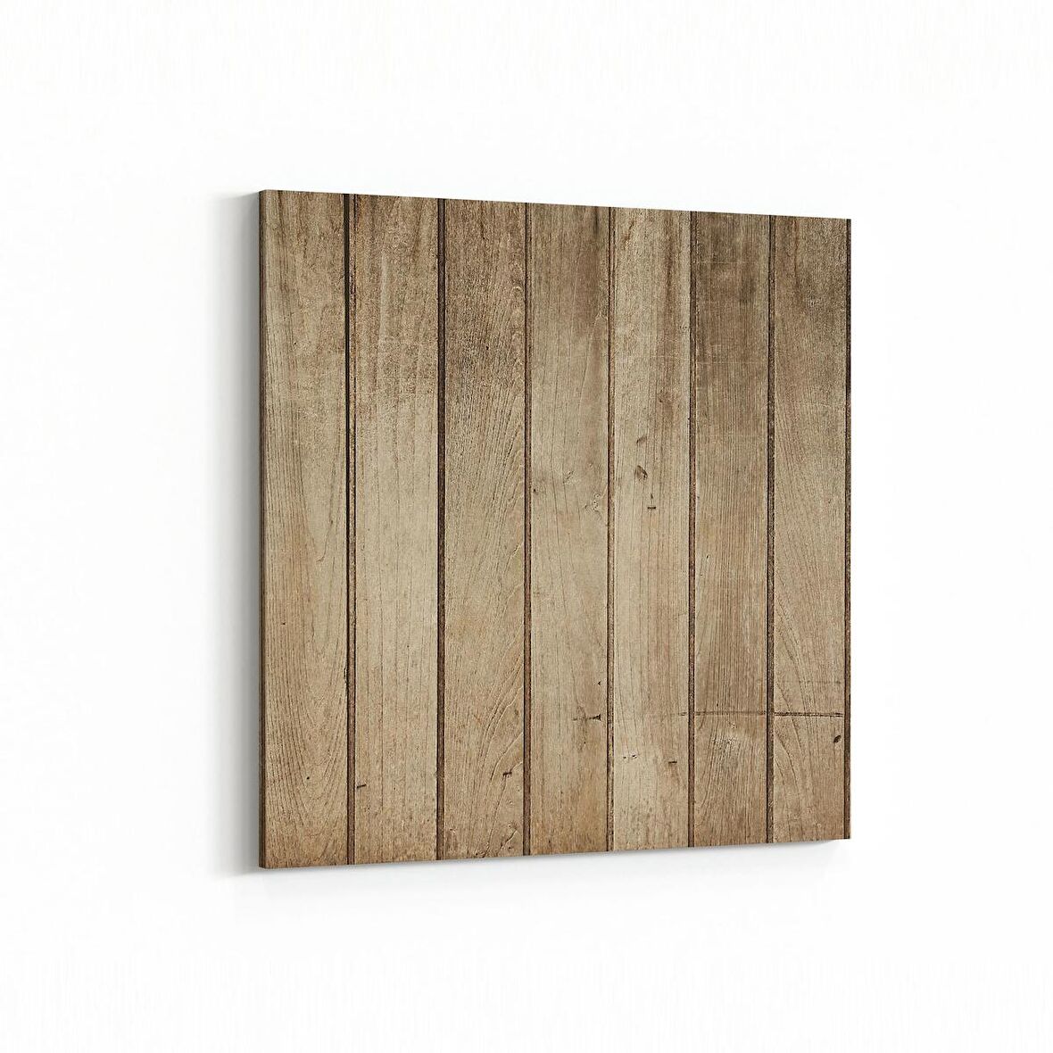 Olla 11978K Ahşap Desen Görseli Kare Kanvas Tablo (Ölçü: 30X30)