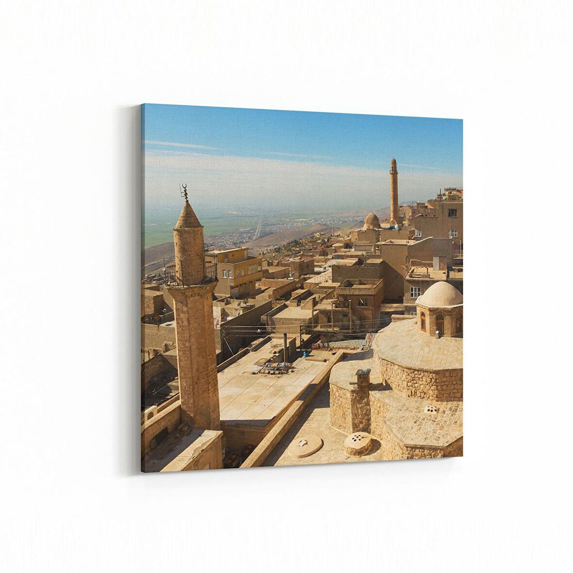 Olla 18701K Yapı Görseli Kare Kanvas Tablo (Ölçü: 100X100)