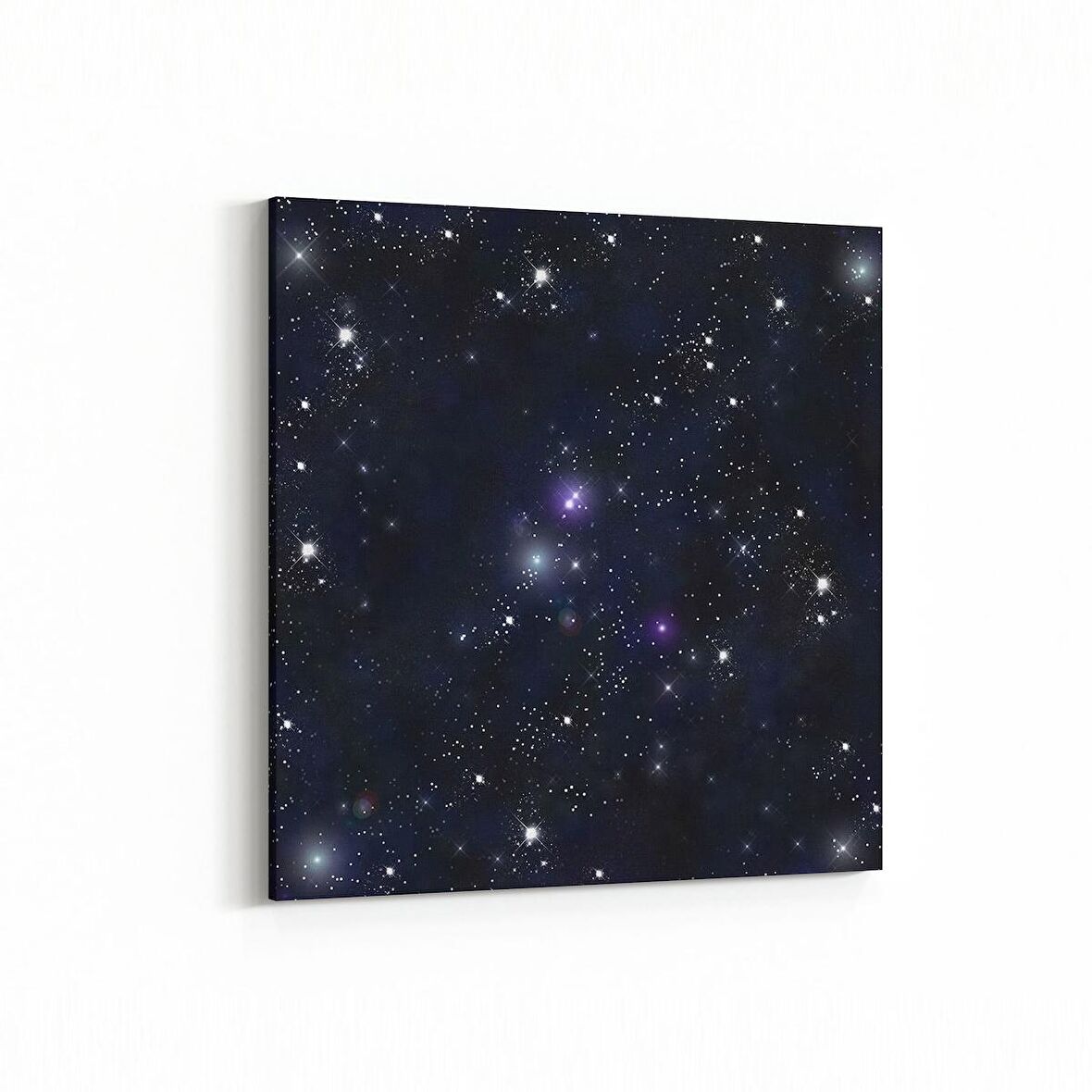 Olla 14840K Gece Gökyüzü Görseli Kare Kanvas Tablo (Ölçü: 100X100)