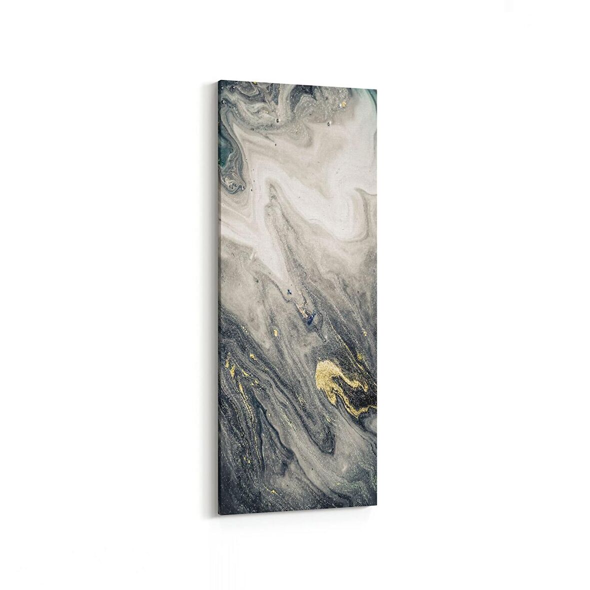 Olla 16669DI Mermer Desen Görsel Dikey İnce Kanvas Tablo (Ölçü: 40X120)