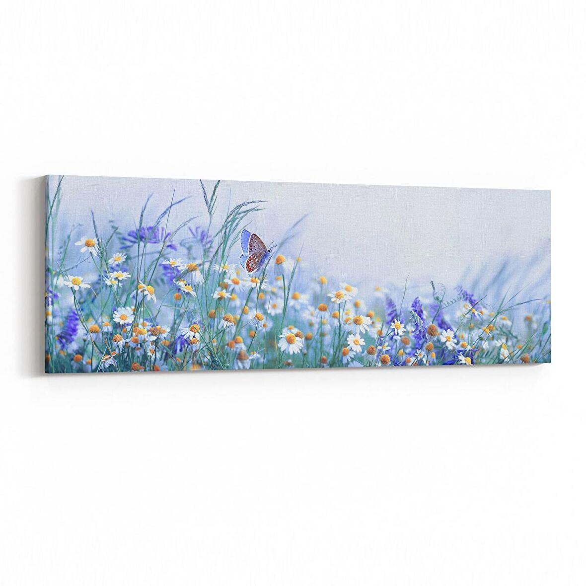 Olla 11678YI Orkide Çiçek Görseli Yatay Ince Kanvas Tablo (Ölçü: 90X30)