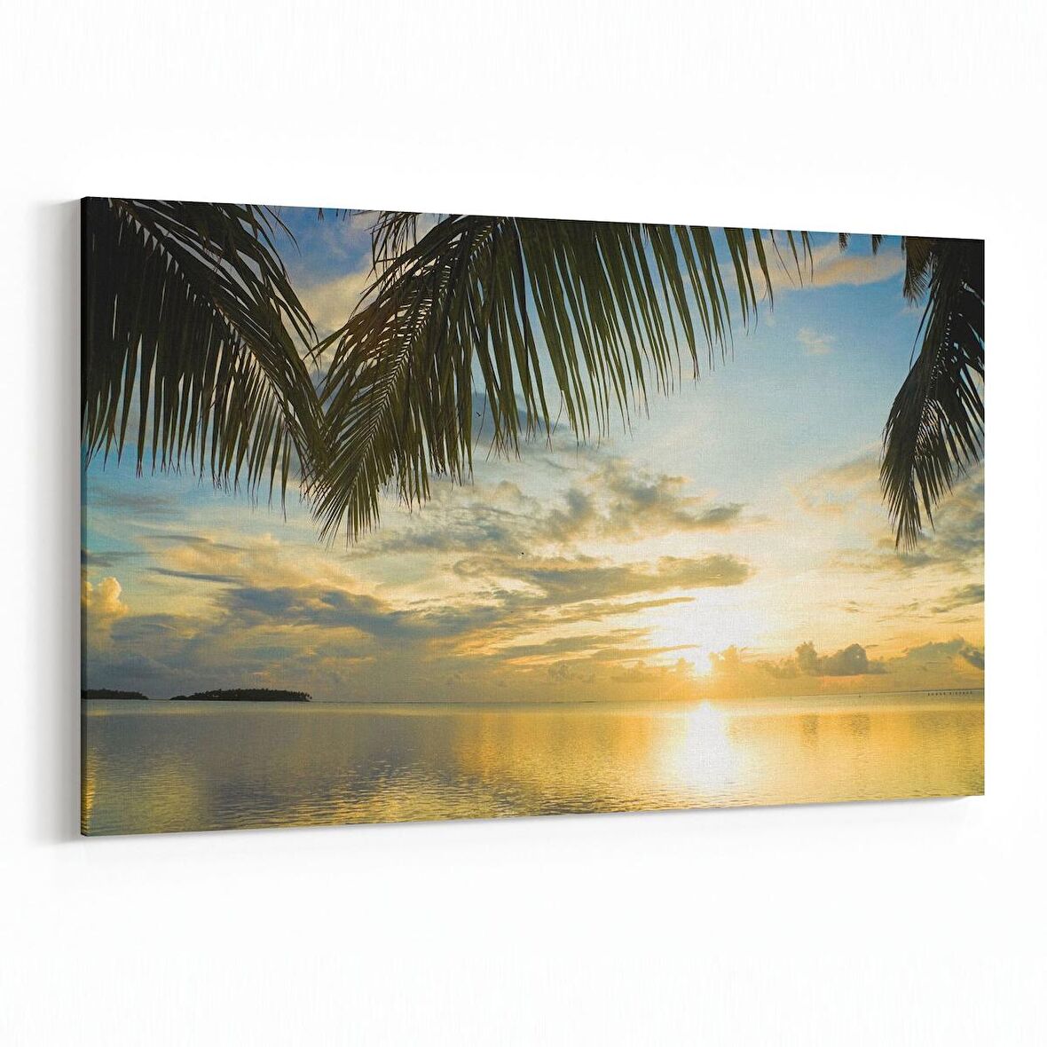 Olla 16047Y Günbatımı Görseli Yatay Kanvas Tablo (Ölçü: 150X100)