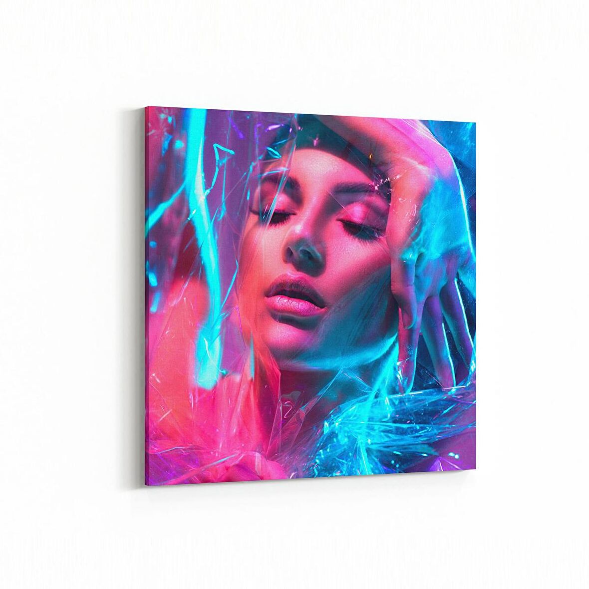 Olla 16810K Model / Manken Görseli Kare Kanvas Tablo (Ölçü: 25X25)