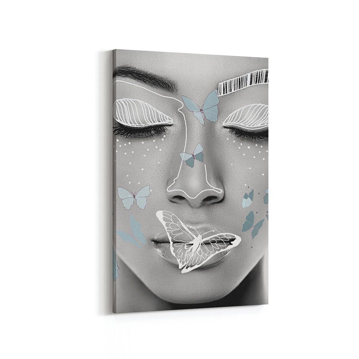 Olla 17010D Model / Manken Görseli Dikey Kanvas Tablo (Ölçü: 70X105)