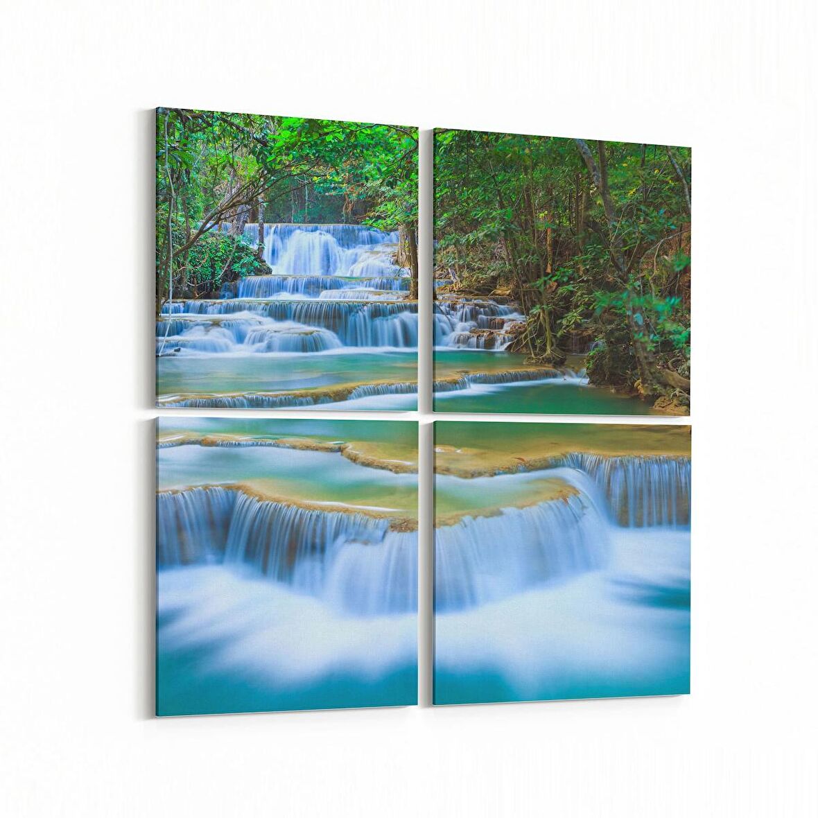 Olla 13464K4 Doğa / Manzara Görseli Kare 4'lü Kanvas Tablo (Ölçü: 145X145)