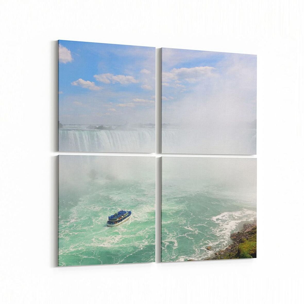 Olla 13506K4 Doğa / Manzara Görseli Kare 4'lü Kanvas Tablo (Ölçü: 105X105)