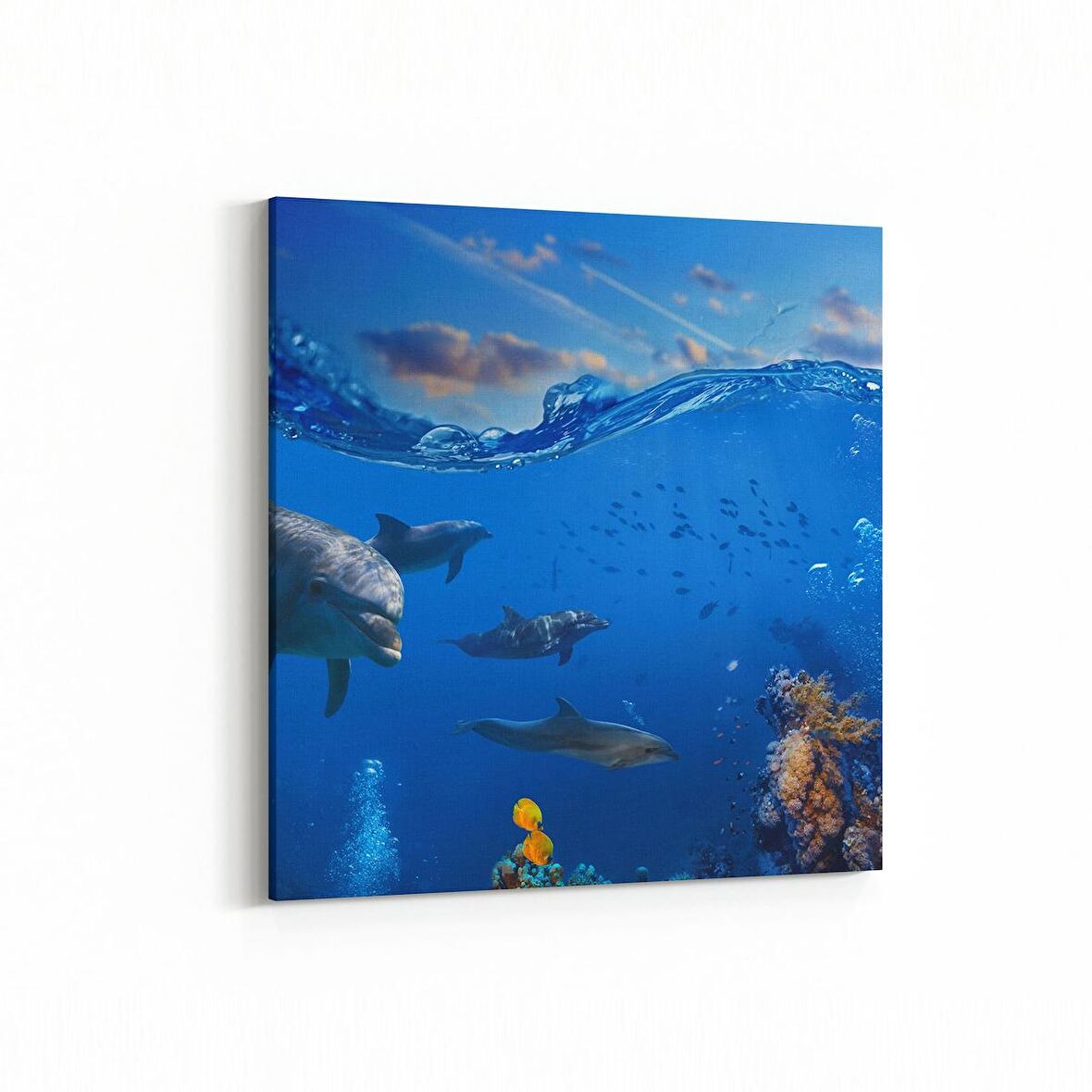 Olla 13037K Deniz / Okyanus Görseli Kare Kanvas Tablo (Ölçü: 25X25)