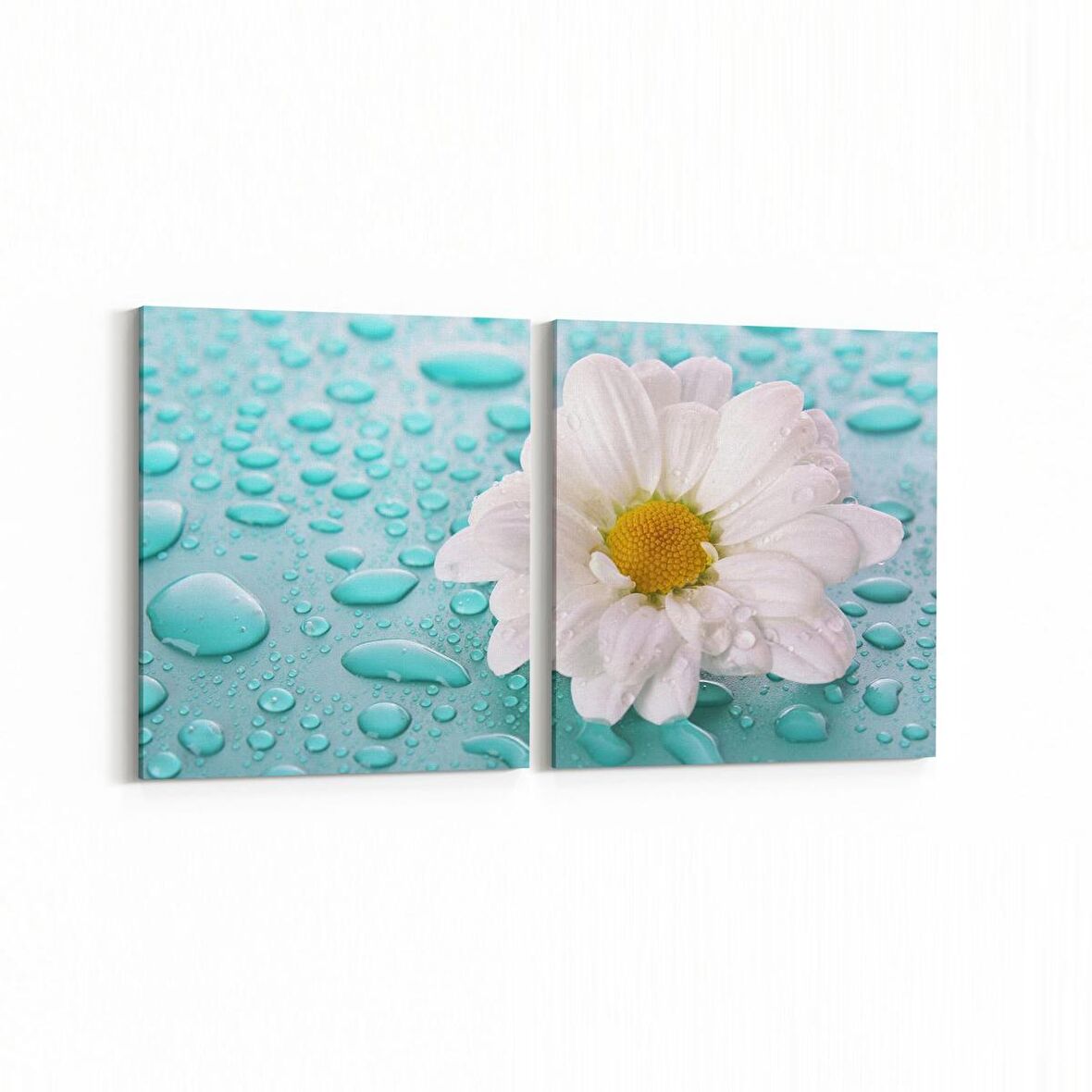 Olla 10897K2Y Ağaç Görseli Kare 2'li Yatay Kanvas Tablo (Ölçü: 85X40)