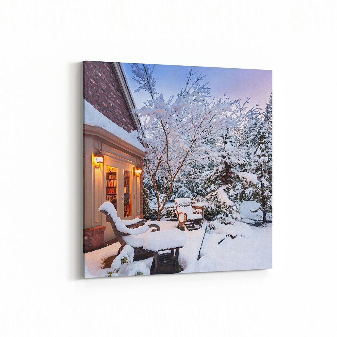 Olla 18643K Yapı Görseli Kare Kanvas Tablo (Ölçü: 25X25)