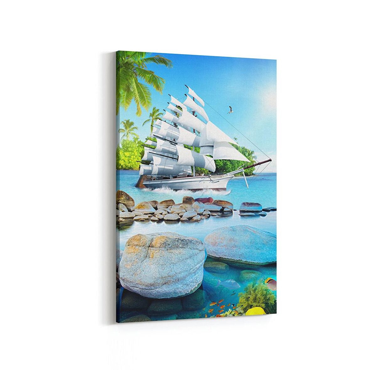 Olla 13642D Doğa / Manzara Görseli Dikey Kanvas Tablo (Ölçü: 60X90)