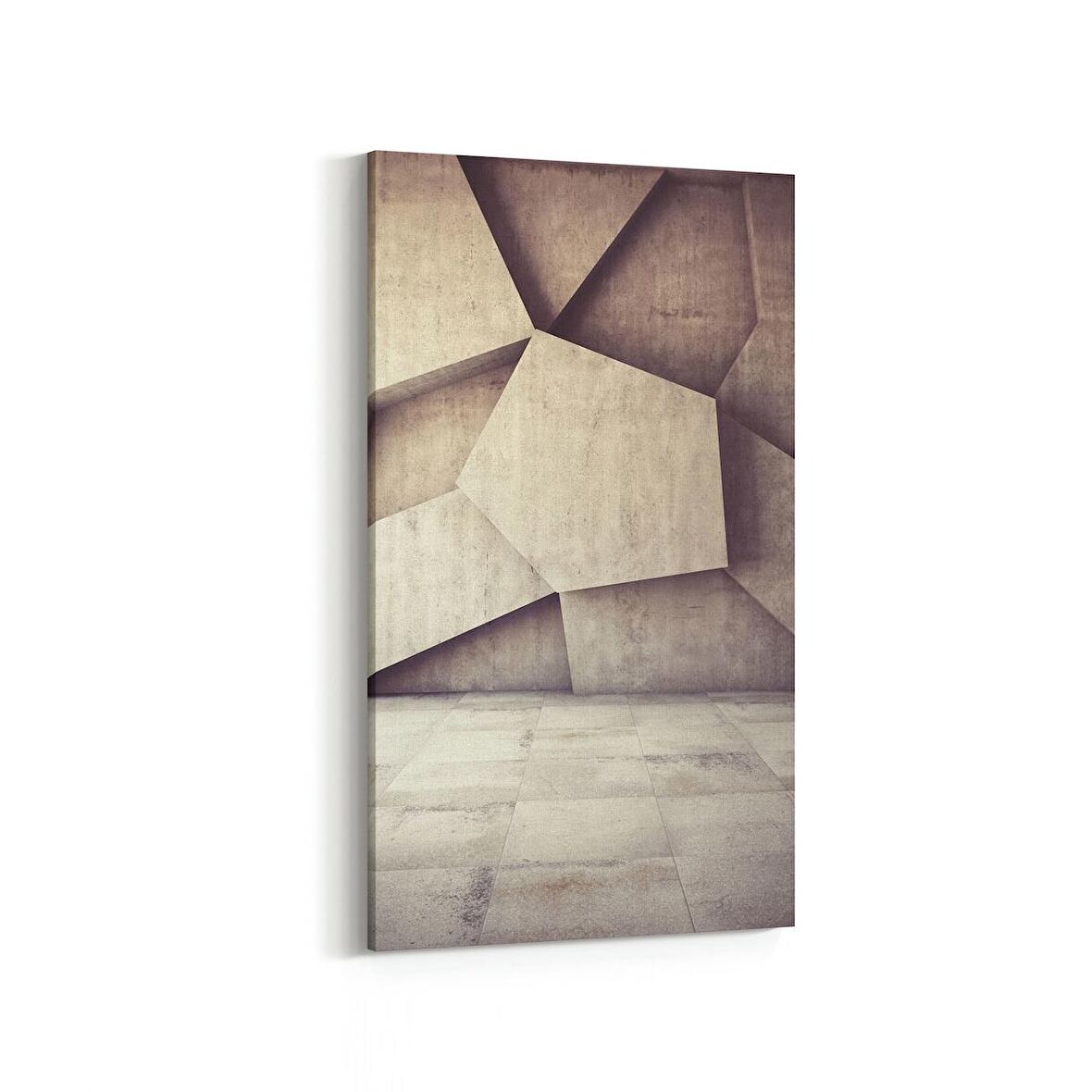 Olla 10018DD Abstract 3 Boyut Görsel Dikey Dar Kanvas Tablo (Ölçü: 40X80)