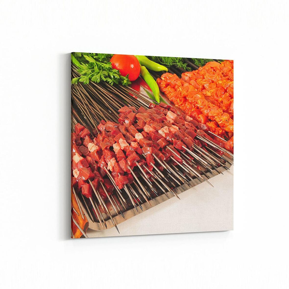 Olla 15221K Gıda Görseli Kare Kanvas Tablo (Ölçü: 25X25)