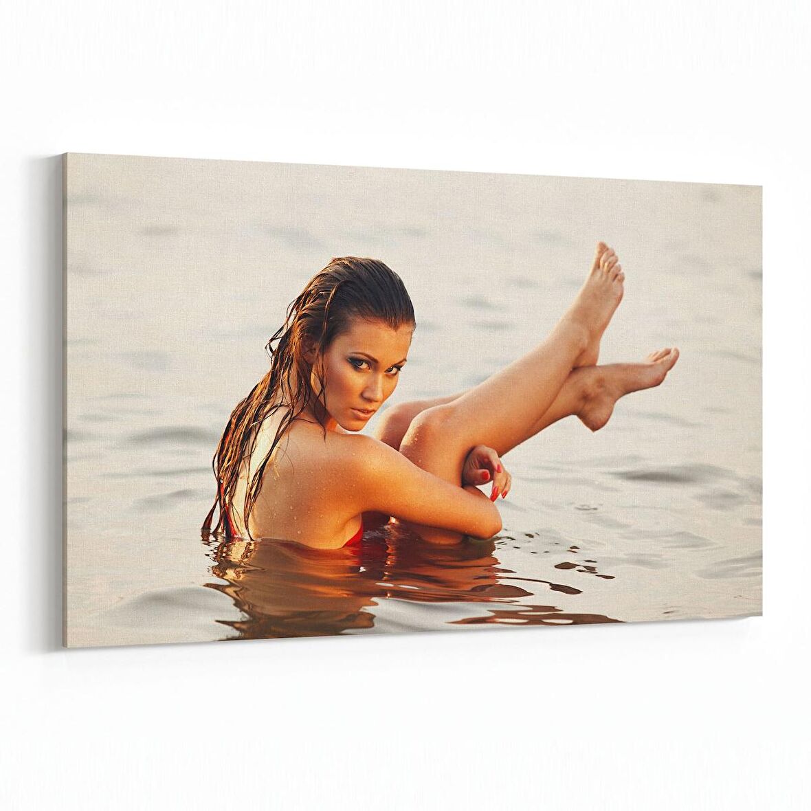 Olla 17030Y Model / Manken Görseli Yatay Kanvas Tablo (Ölçü: 150X100)