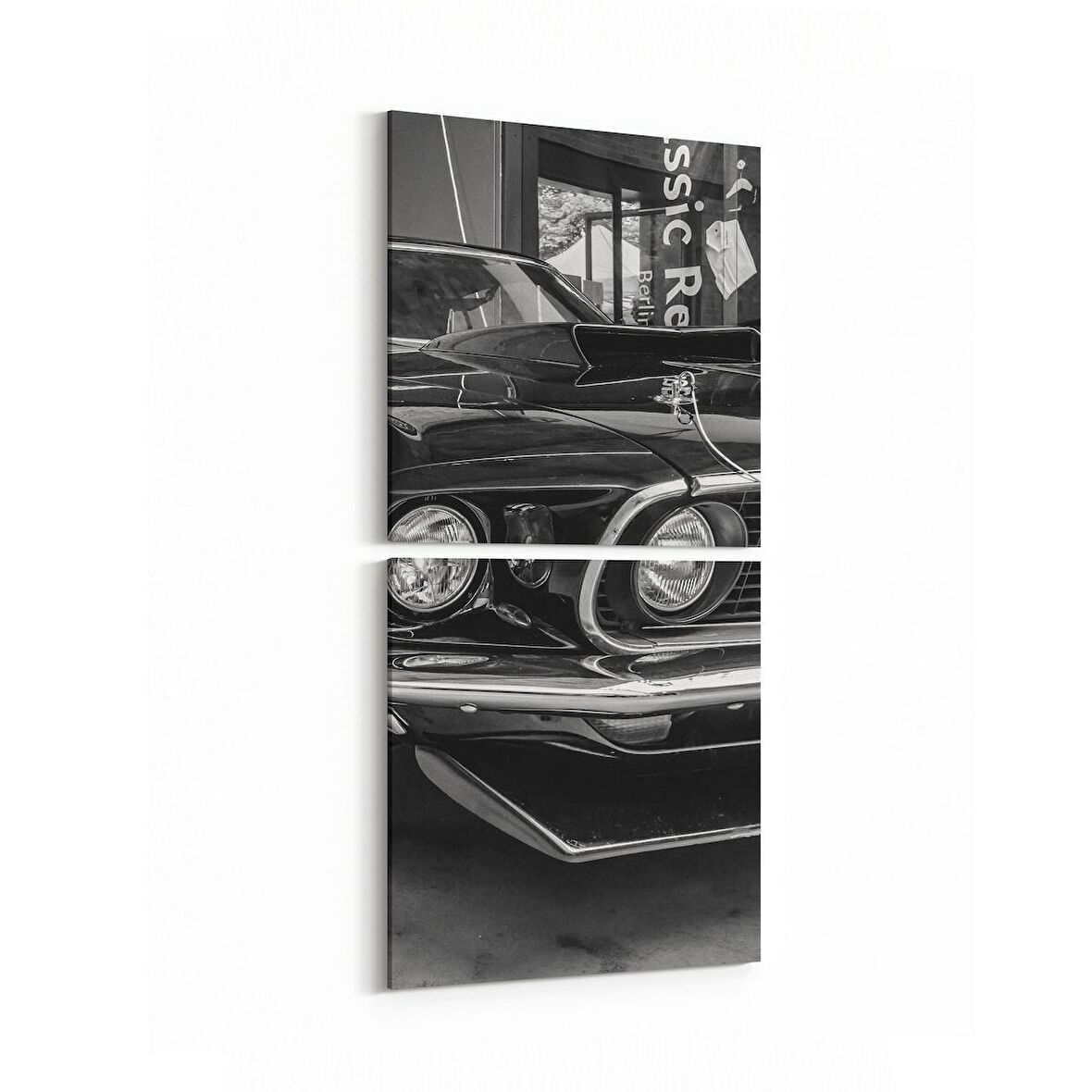 Olla 12271K2D Araç Görseli Kare 2'li Dikey Kanvas Tablo (Ölçü: 30X65)