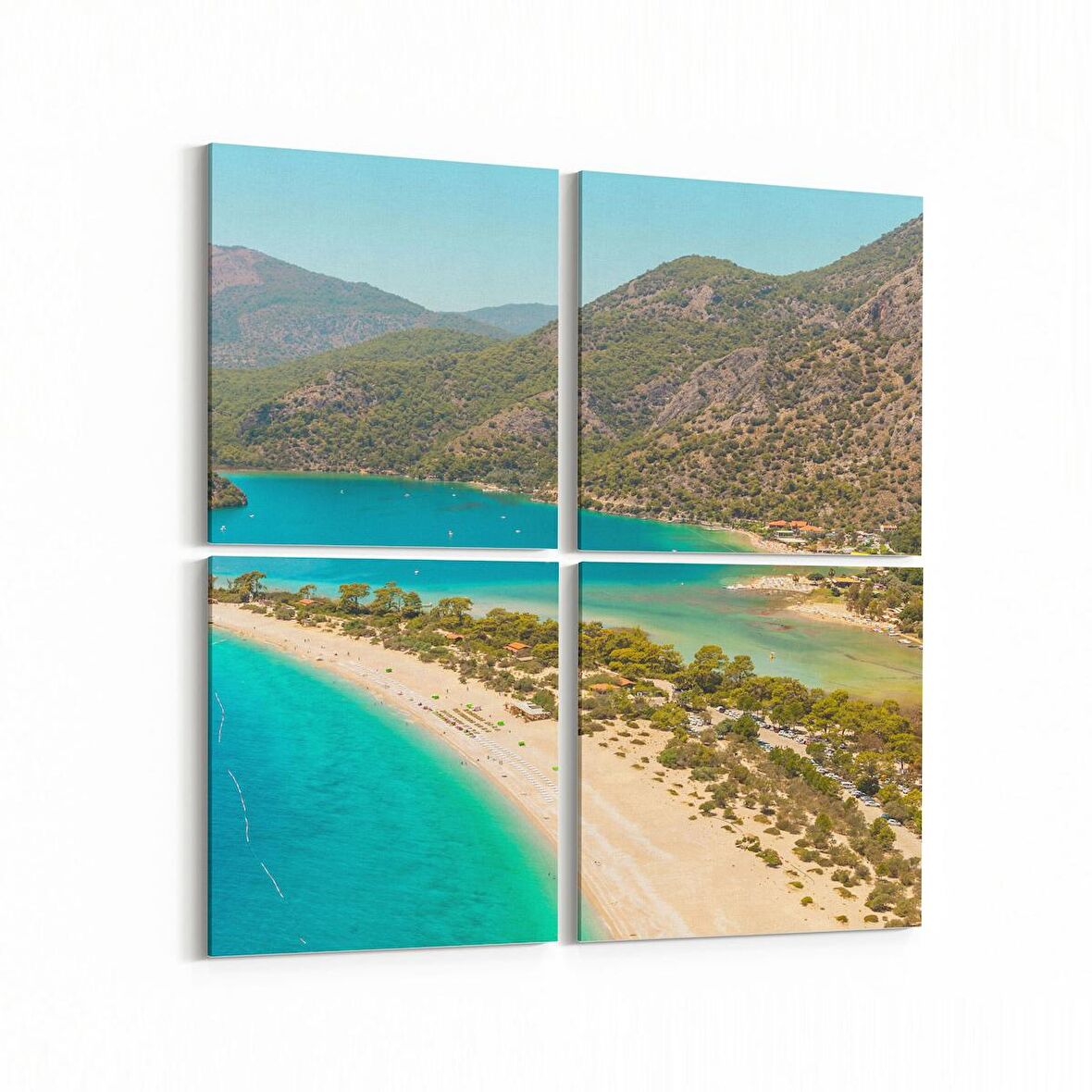 Olla 14070K4 Doğa / Manzara Görseli Kare 4'lü Kanvas Tablo (Ölçü: 145X145)