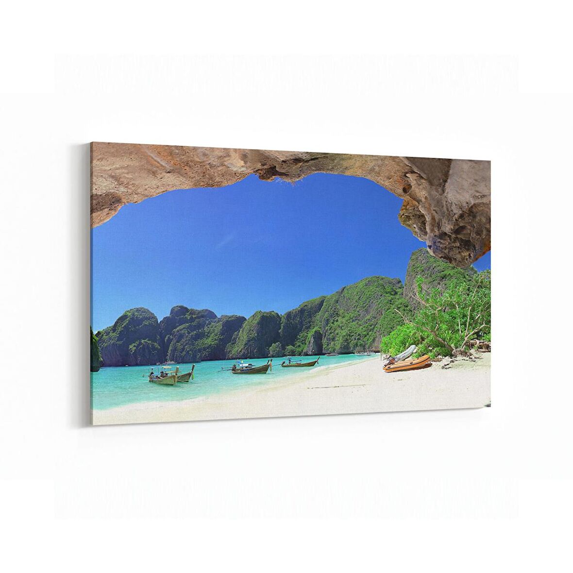 Olla 16553Y Kumsal / Sahil Görseli Yatay Kanvas Tablo (Ölçü: 150X100)