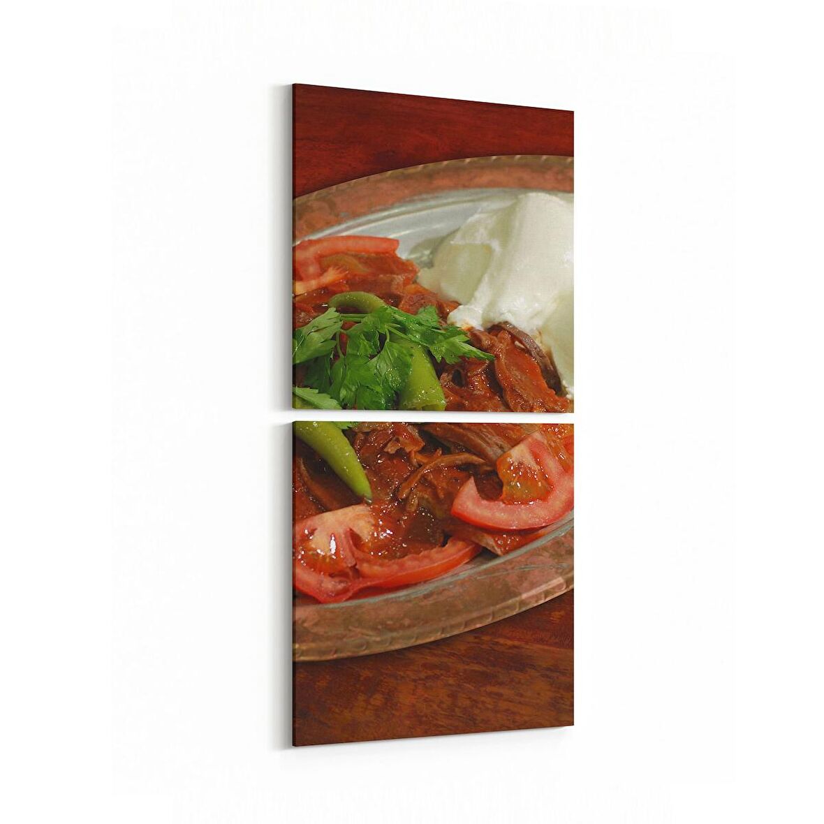 Olla 14966K2D Gıda Görseli 2'li Dikey Kanvas Tablo (Ölçü: 30X65)