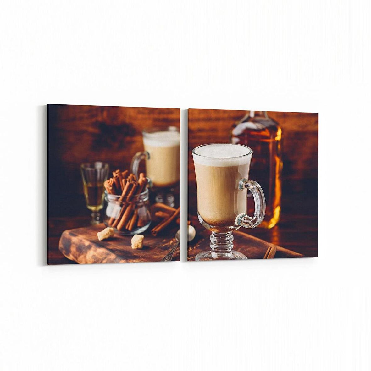 Olla 15061K2Y Gıda Görseli Kare 2'li Yatay Kanvas Tablo (Ölçü: 125X60)