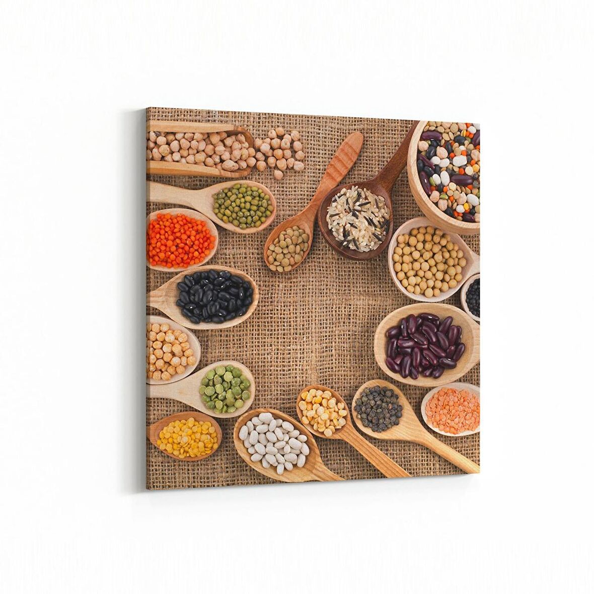 Olla 15035K Gıda Görseli Kare Kanvas Tablo (Ölçü: 25X25)