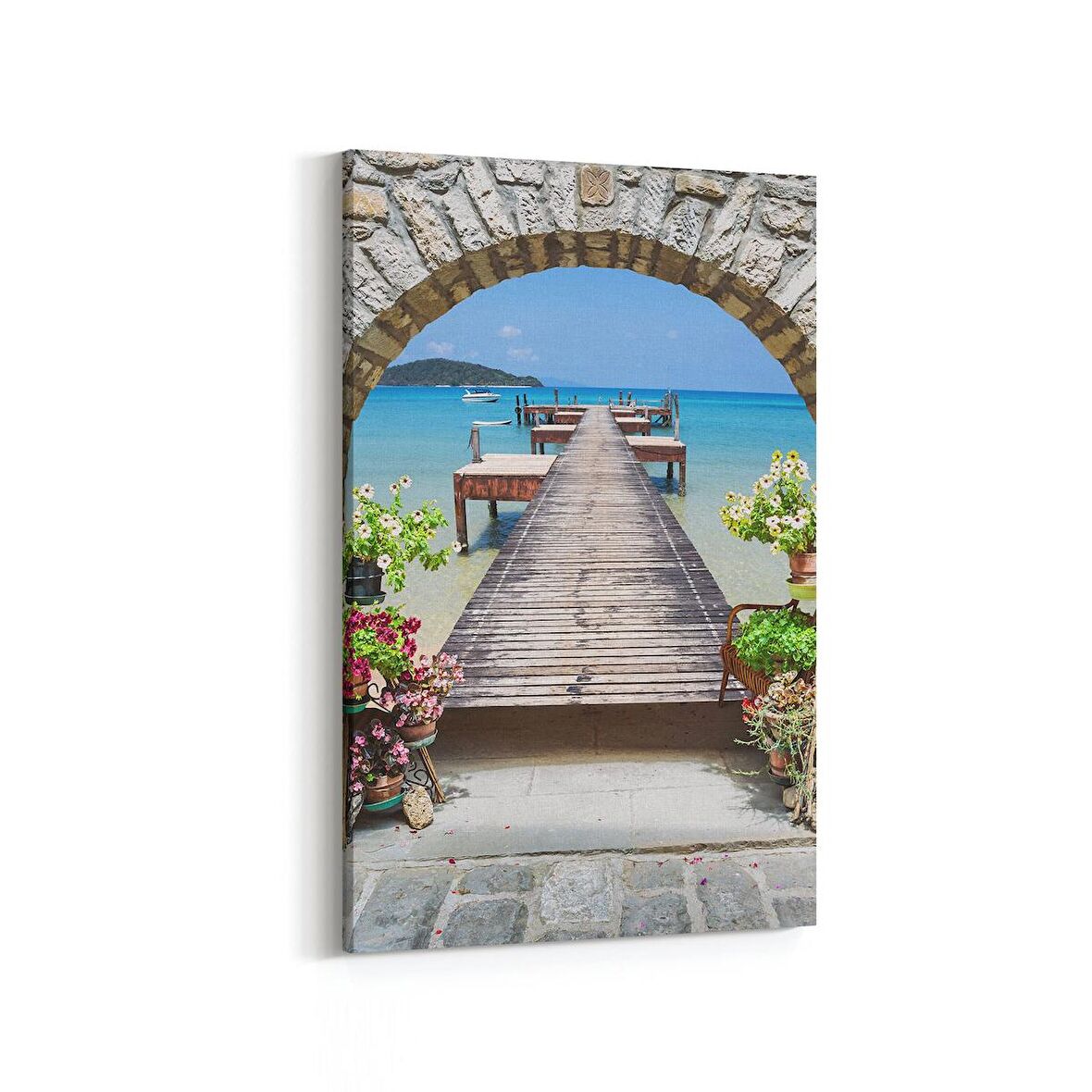 Olla 13950D Doğa / Manzara Görseli Dikey Kanvas Tablo (Ölçü: 70X105)