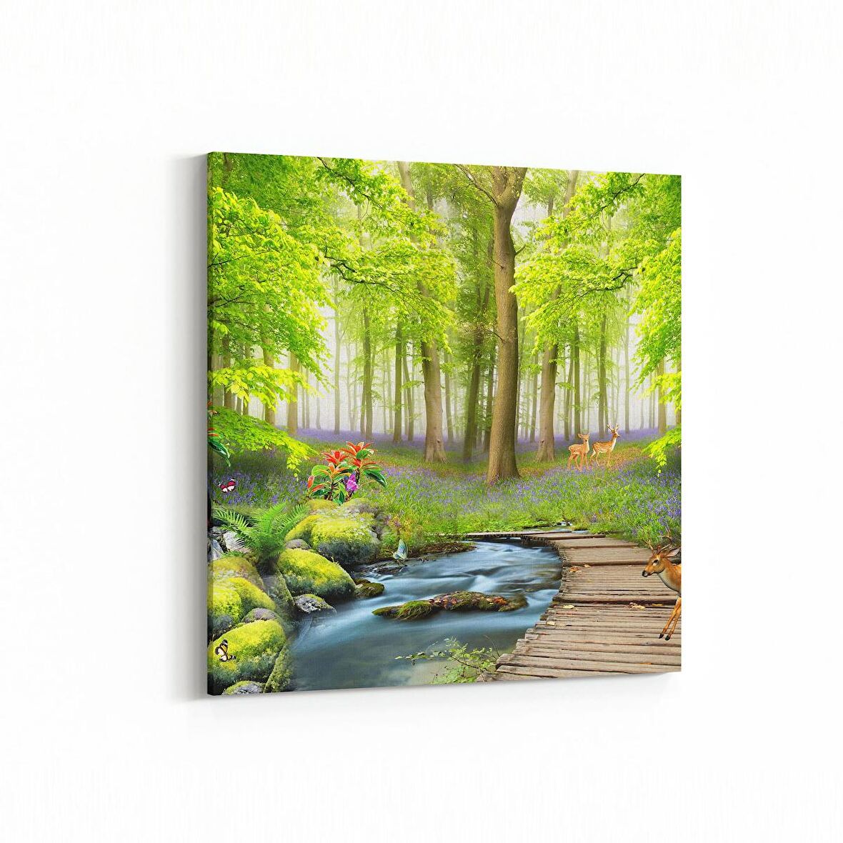 Olla 13633K Doğa / Manzara Görseli Kare Kanvas Tablo (Ölçü: 30X30)