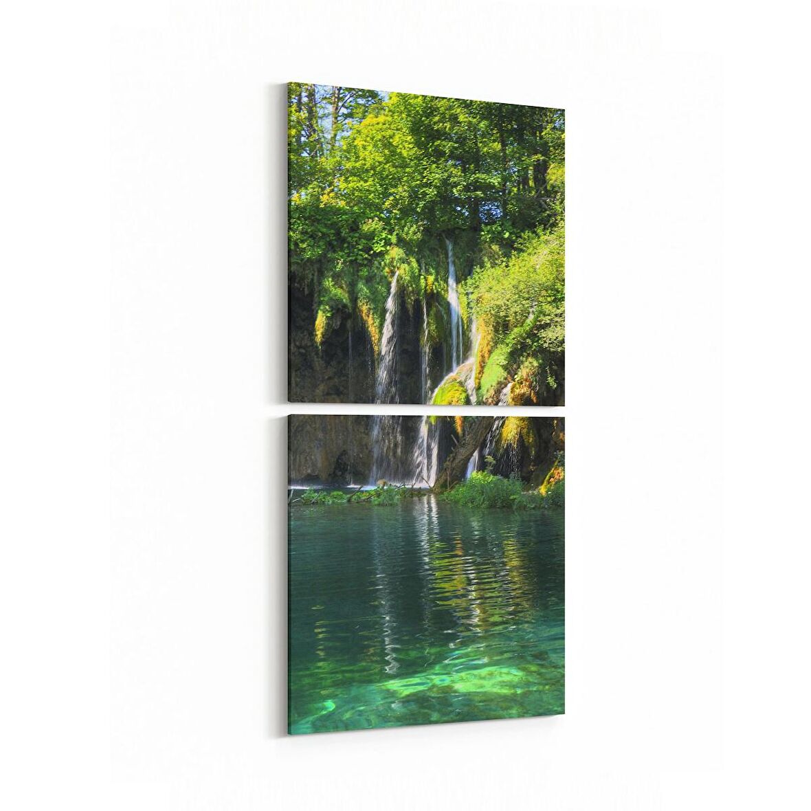 Olla 13627K2D Doğa / Manzara Görseli Kare 2'li Dikey Kanvas Tablo (Ölçü: 30X65)