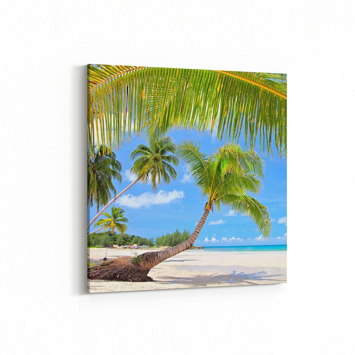 Olla 16501K Kumsal / Sahil Görseli Kare Kanvas Tablo (Ölçü: 25X25)