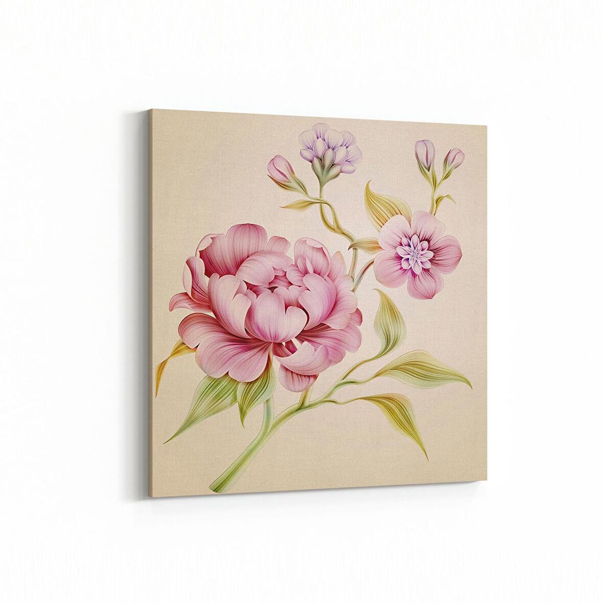 Olla 17719K Yağlı Boya Görseli Kare Kanvas Tablo (Ölçü: 60X60)