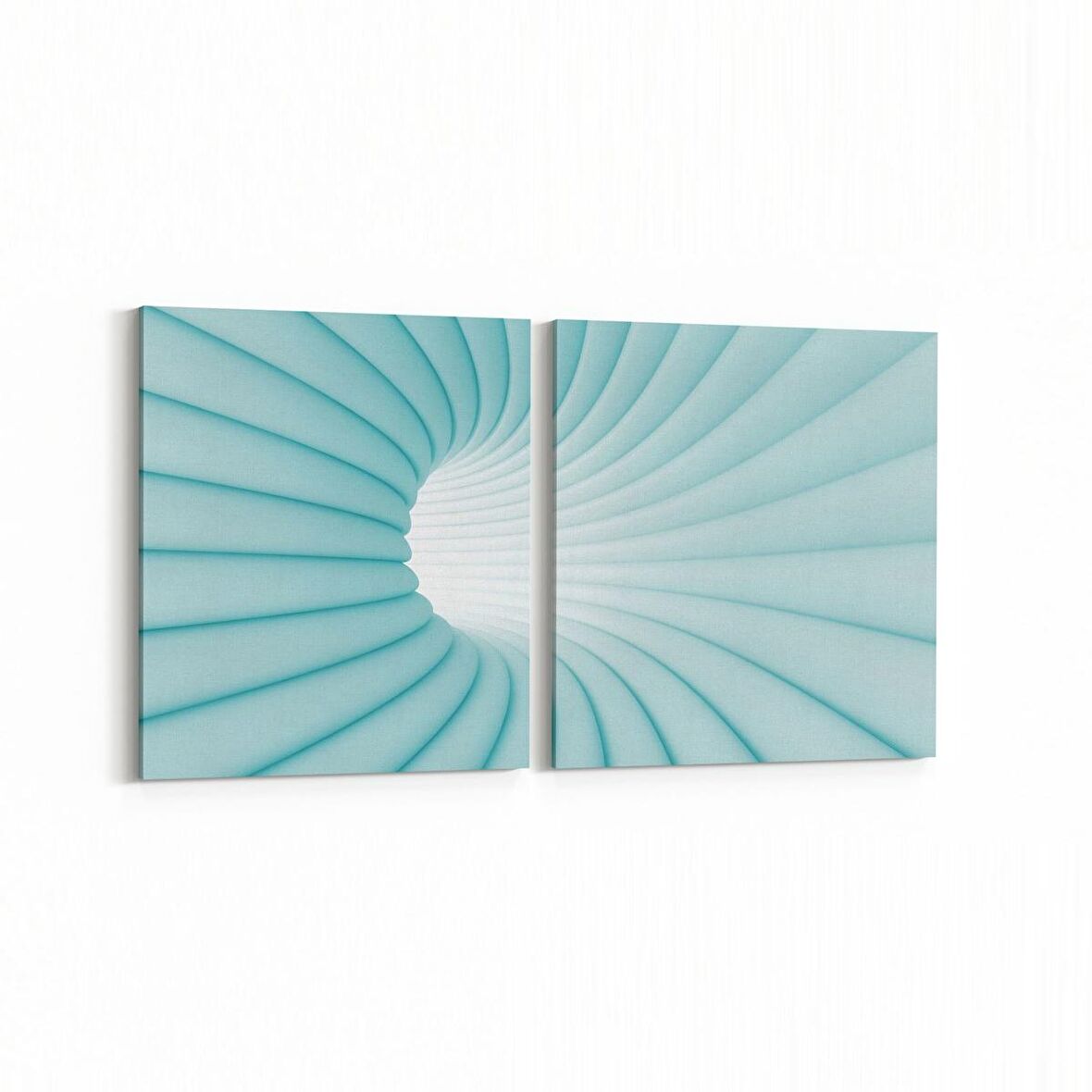 Olla 10267K2Y Abstract Girdap Görsel Kare 2'li Yatay Kanvas Tablo (Ölçü: 65X30)