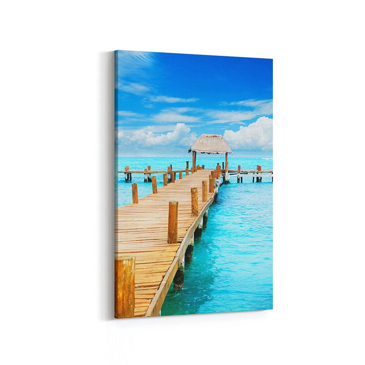 Olla 16338D Kumsal / Sahil Görseli Dikey Kanvas Tablo (Ölçü: 20X30)