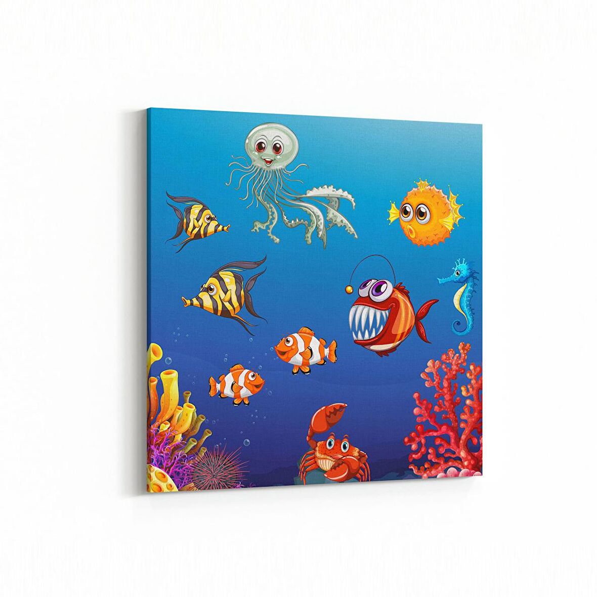 Olla 12800K Çocuk Odası Görseli Kare Kanvas Tablo (Ölçü: 30X30)