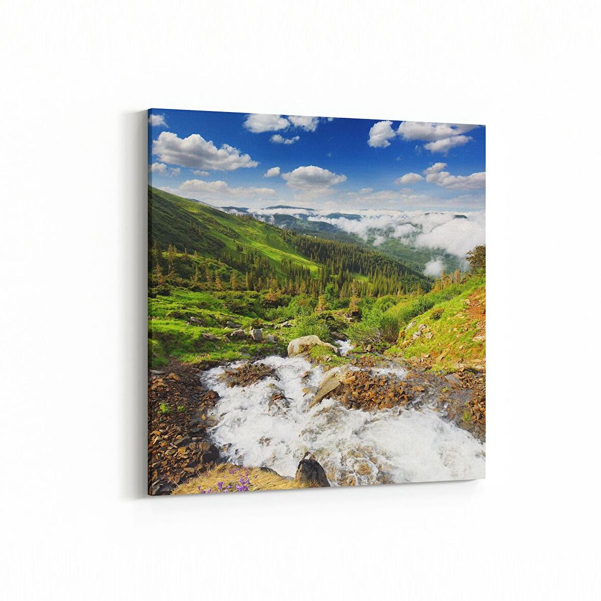 Olla 14614K Doğa / Manzara Görseli Kare Kanvas Tablo (Ölçü: 30X30)