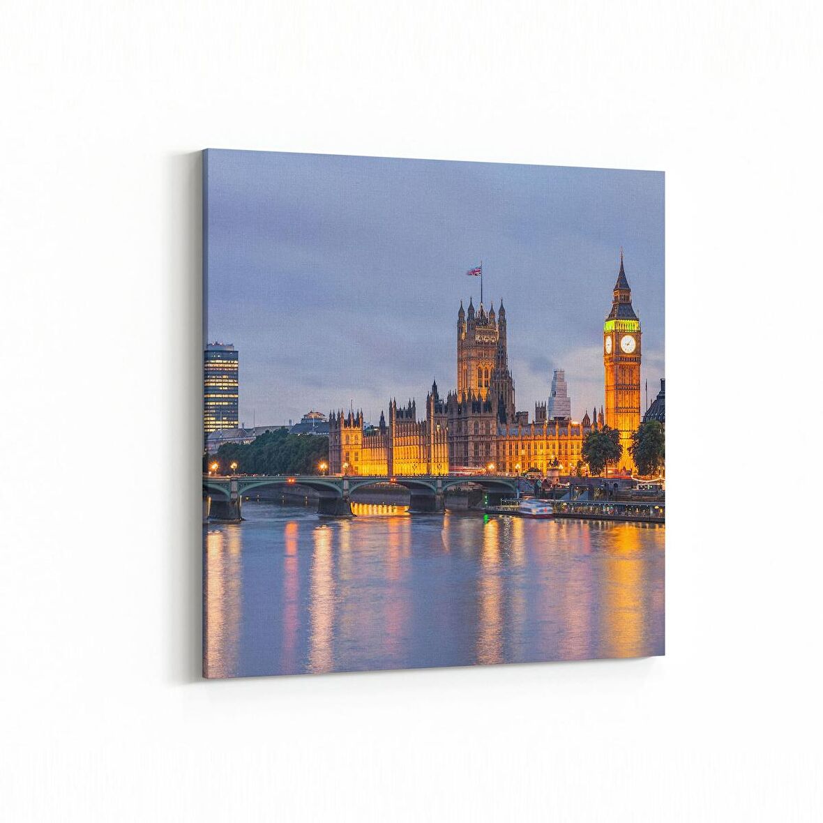 Olla 18189K Yapı Görseli Kare Kanvas Tablo (Ölçü: 25X25)