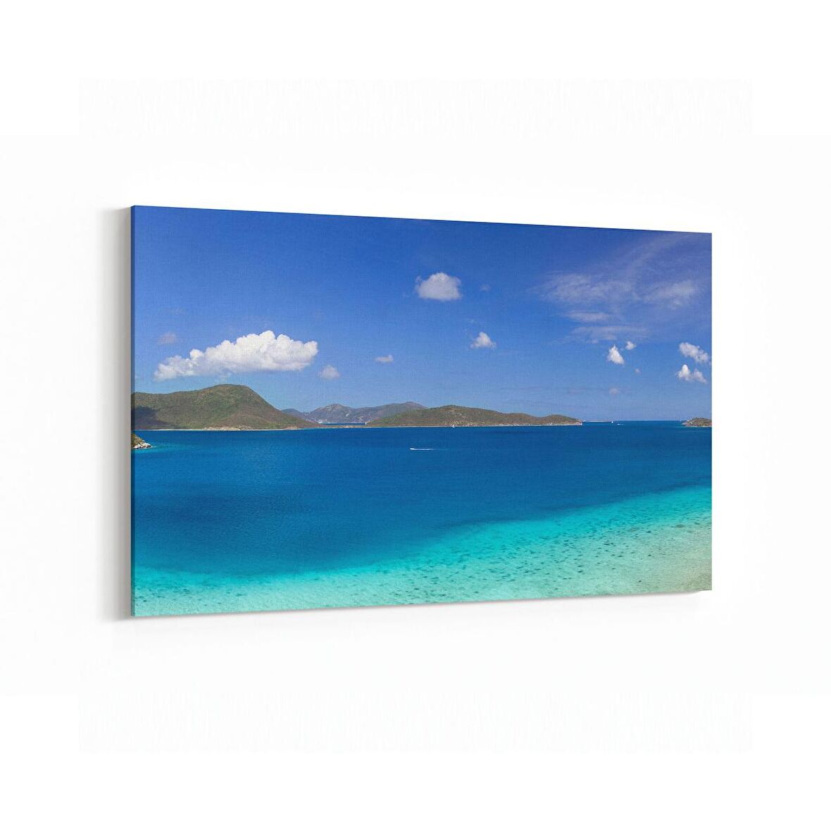 Olla 16589Y Kumsal / Sahil Görseli Yatay Kanvas Tablo (Ölçü: 150X100)