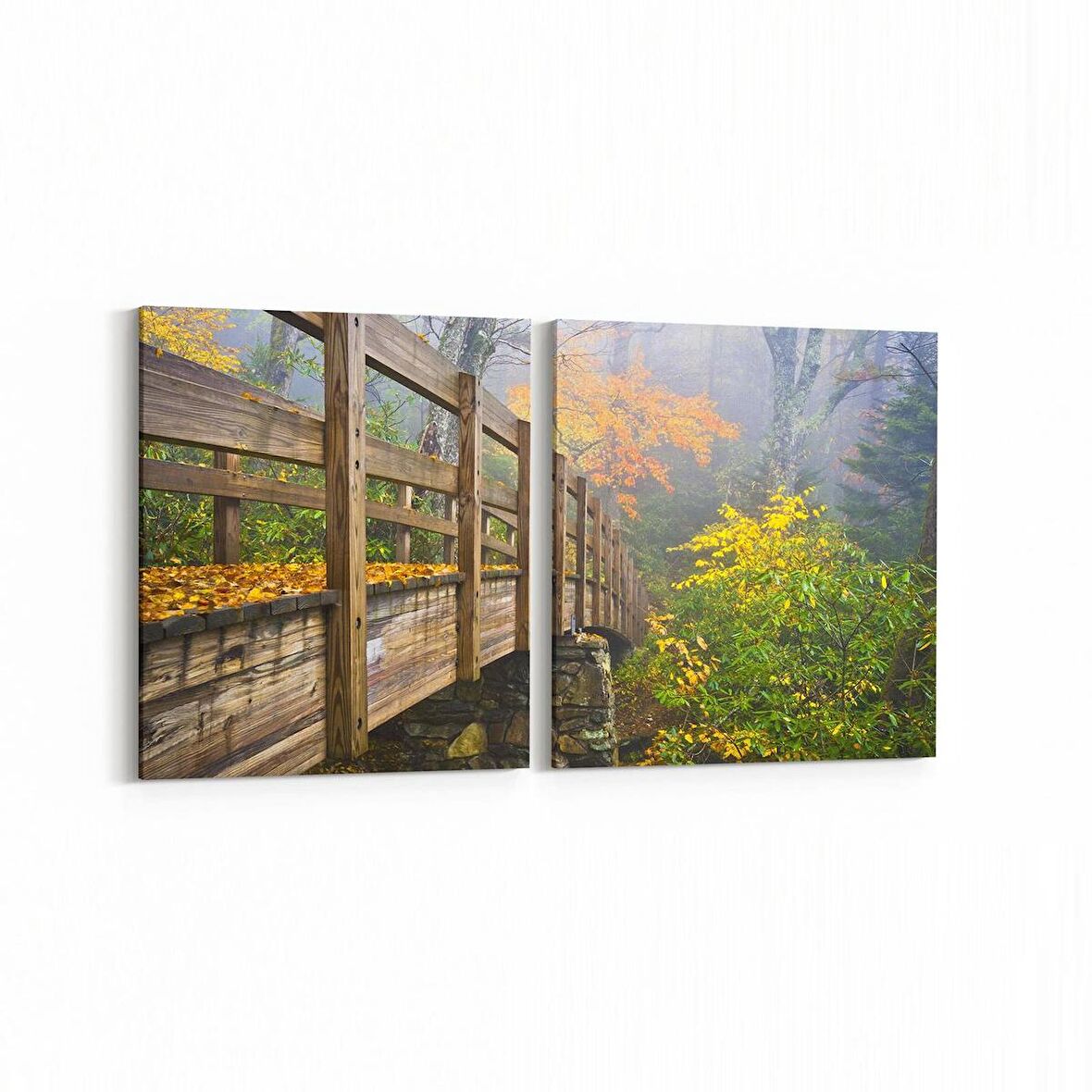 Olla 14580K2Y Doğa / Manzara Görseli Kare 2'li Yatay Kanvas Tablo (Ölçü: 145X70)