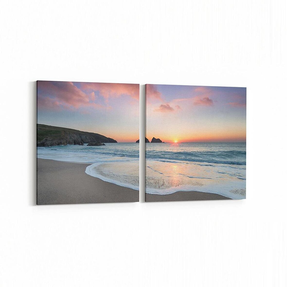 Olla 13825K2Y Doğa / Manzara Görseli Kare 2'li Yatay Kanvas Tablo (Ölçü: 125X60)