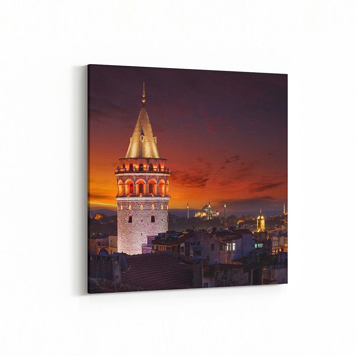 Olla 18629K4 Yapı Görseli Kare 4'lü Kanvas Tablo (Ölçü: 125X125)