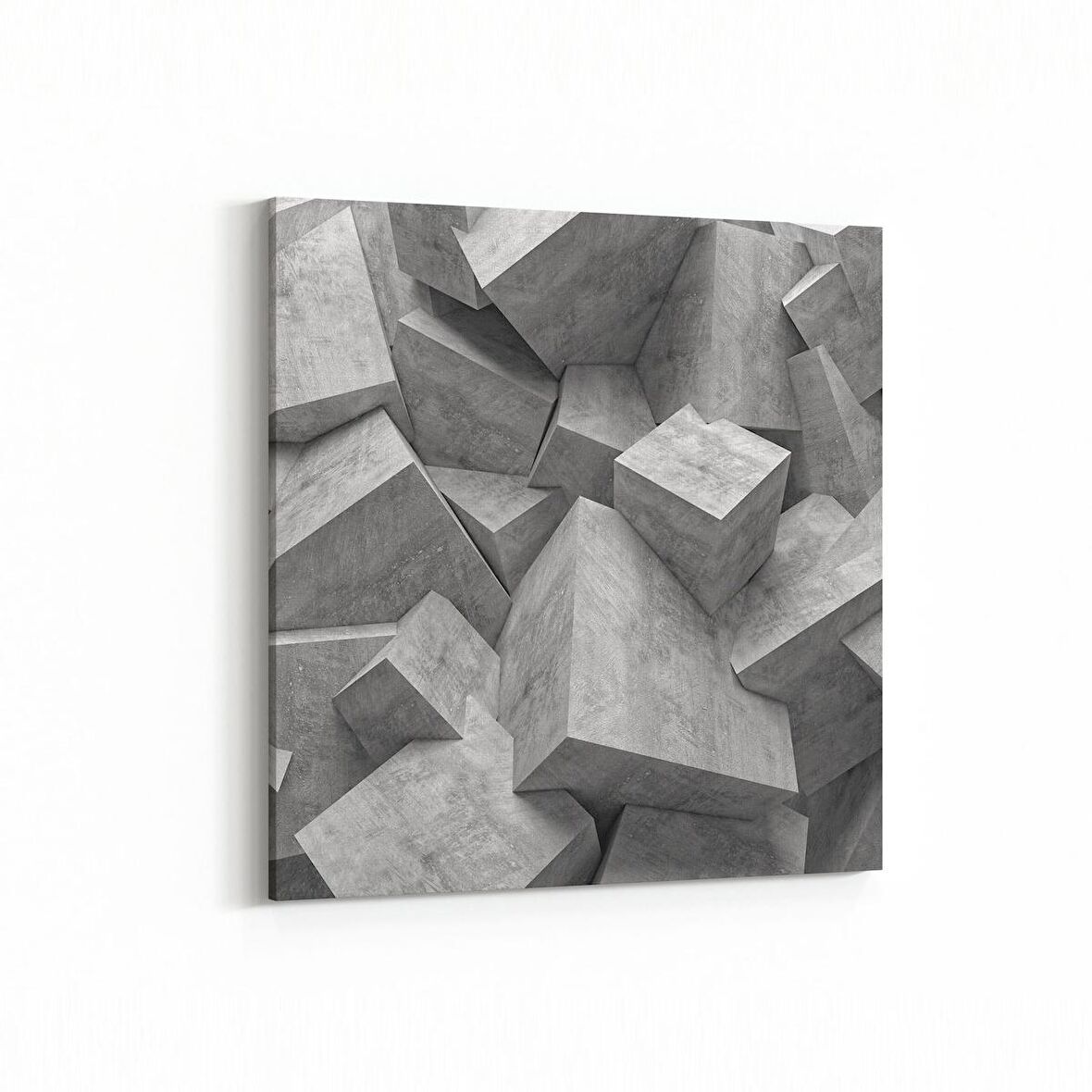 Olla 10023K Abstract 3 Boyut Görsel Kare Kanvas Tablo (Ölçü: 60X60)
