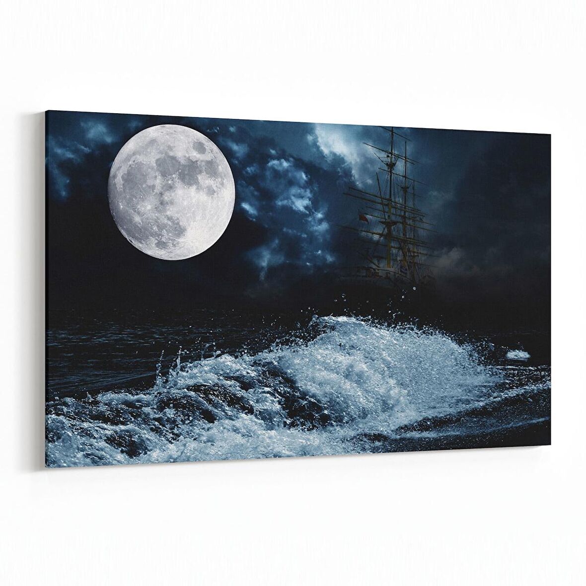 Olla 14805Y Gece Gökyüzü Görseli Yatay Kanvas Tablo (Ölçü: 90X60)