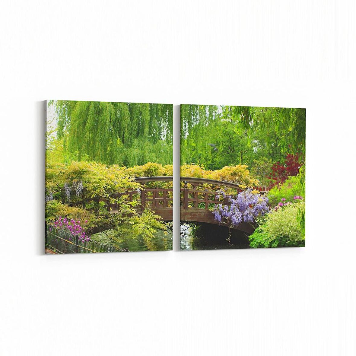 Olla 14204K2Y Doğa / Manzara Görseli Kare 2'li Yatay Kanvas Tablo (Ölçü: 85X40)