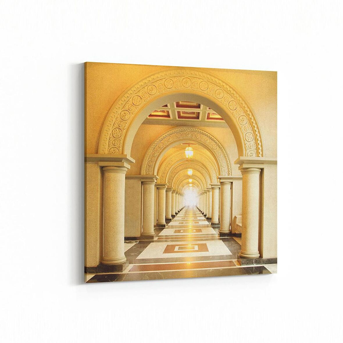 Olla 18934K Yapı Görseli Kare Kanvas Tablo (Ölçü: 30X30)