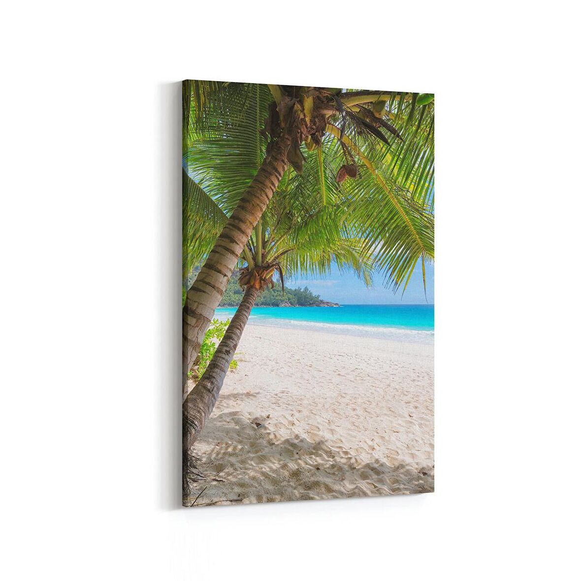 Olla 16537D Kumsal / Sahil Görseli Dikey Kanvas Tablo (Ölçü: 60X90)