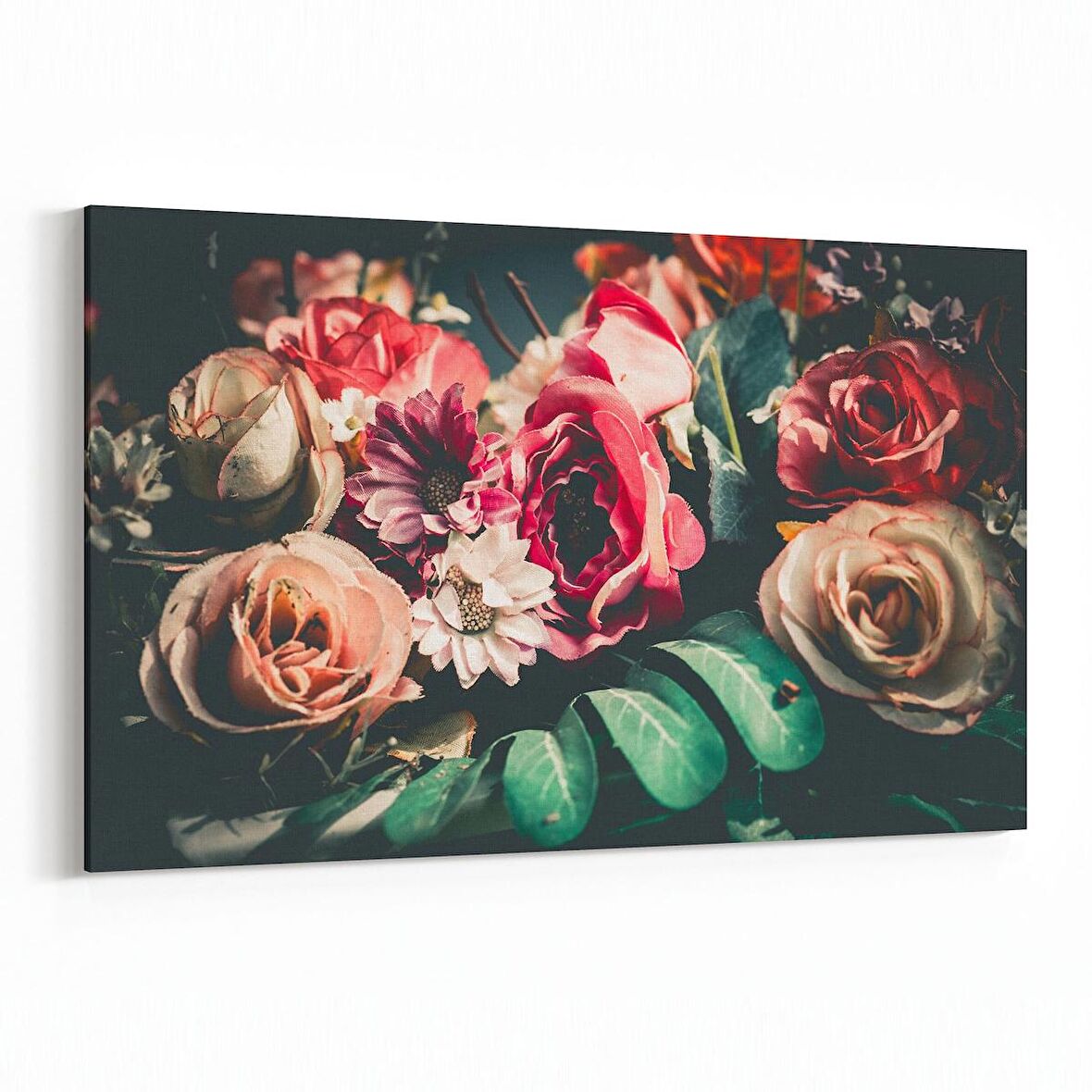 Olla 11781Y Çiçek Görseli Yatay Kanvas Tablo (Ölçü: 45X30)