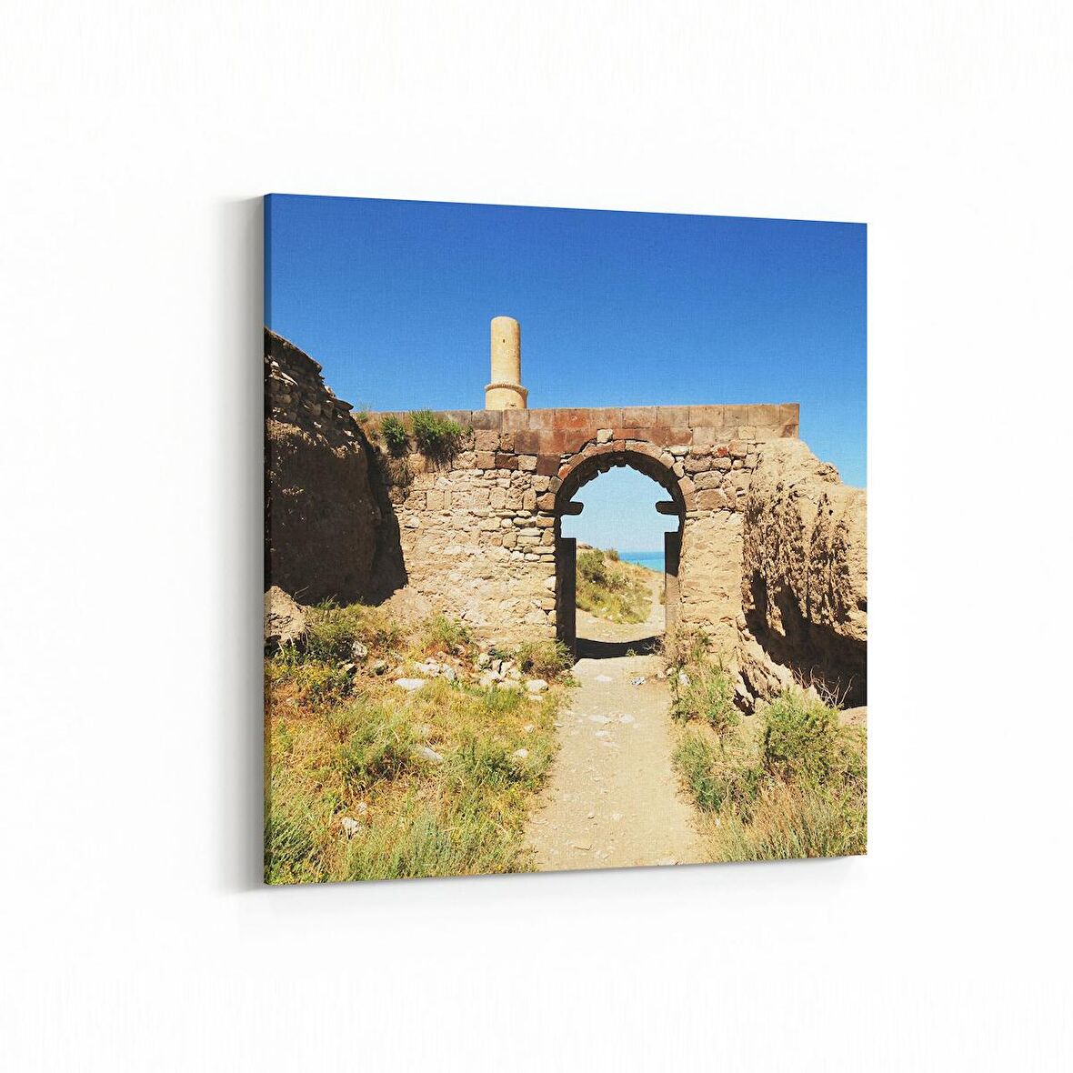Olla 18817K Yapı Görseli Kare Kanvas Tablo (Ölçü: 60X60)