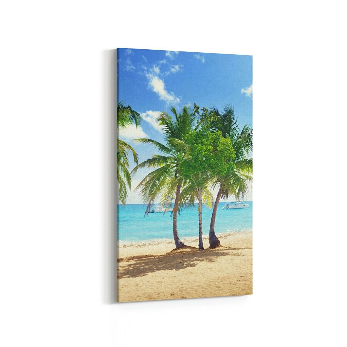 Olla 16448DD Kumsal / Sahil Görseli Dikey Dar Kanvas Tablo (Ölçü: 60X120)