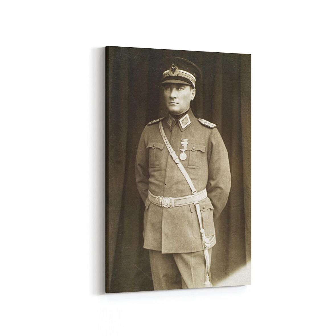 Olla 12408D Mustafa Kemal Atatürk Dikey Kanvas Tablo (Ölçü: 100X150)